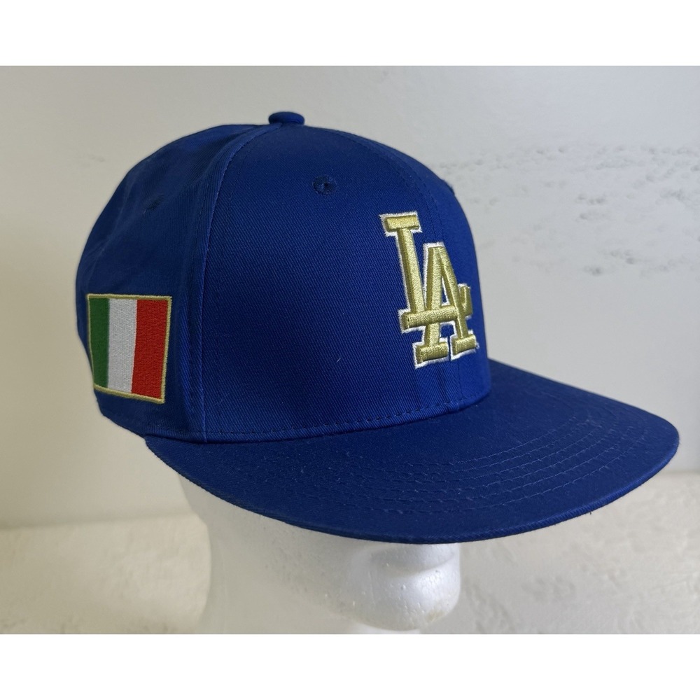 Los Angeles Dodgers Italian Heritage Theme Baseball SnapBack Hat RARE Italy Flag